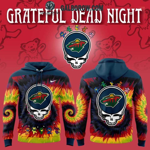 Minnesota Wild Grateful Dead 2025 Crazy Rock Night Hoodie T-Shirt