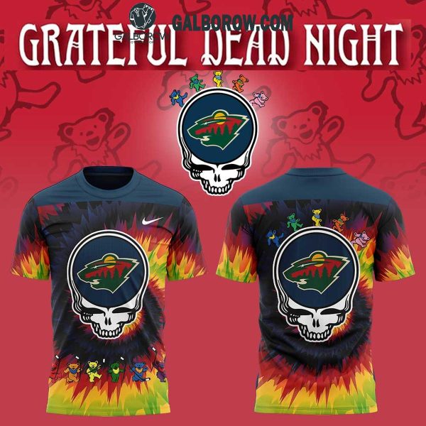 Minnesota Wild Grateful Dead 2025 Crazy Rock Night Hoodie T-Shirt