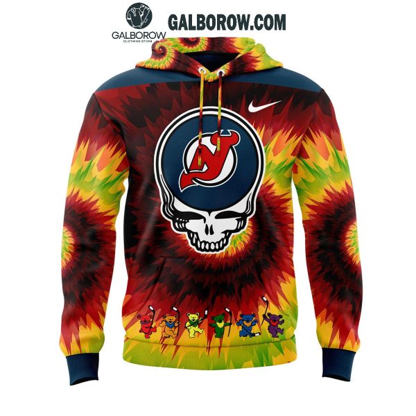 New Jersey Devils Grateful Dead 2025 Crazy Rock Night Hoodie T-Shirt