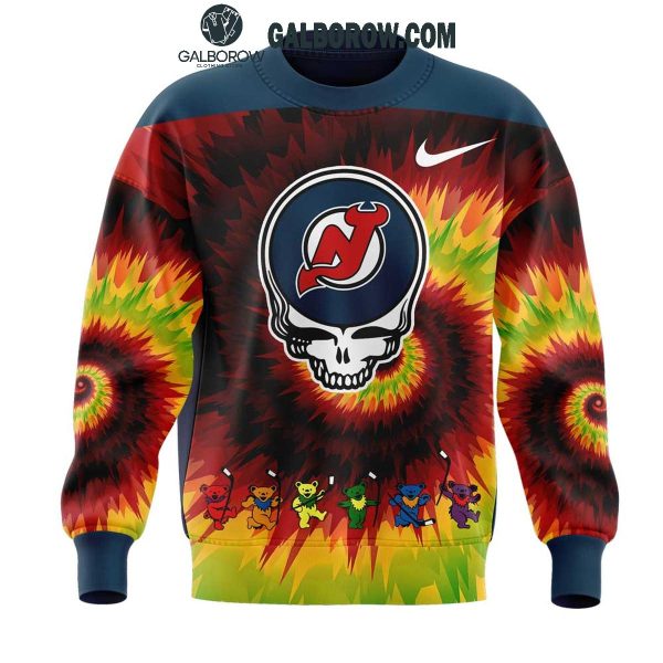 New Jersey Devils Grateful Dead 2025 Crazy Rock Night Hoodie T-Shirt