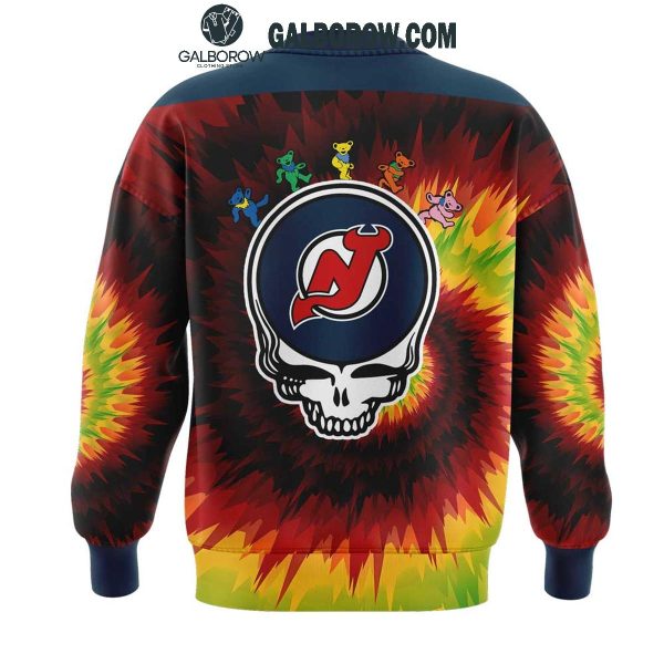 New Jersey Devils Grateful Dead 2025 Crazy Rock Night Hoodie T-Shirt