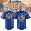 New York Knicks All-In All-One 2025 NBA Proud Baseball Jersey Black Design