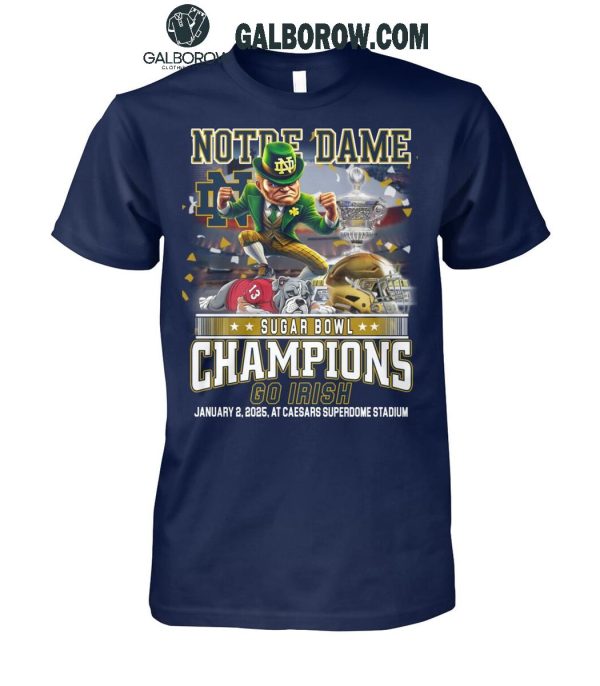 Notre Dame Fighting Irish Champions Allstate Sugar Bowl 2025 Go Irish T-Shirt