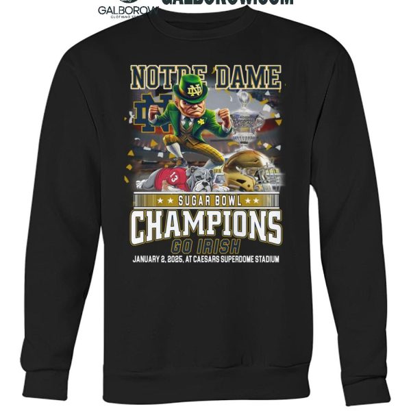 Notre Dame Fighting Irish Champions Allstate Sugar Bowl 2025 Go Irish T Shirt