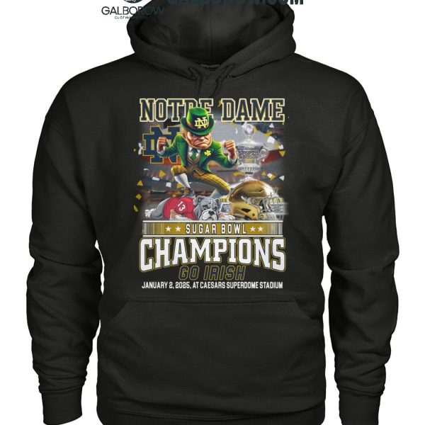 Notre Dame Fighting Irish Champions Allstate Sugar Bowl 2025 Go Irish T Shirt