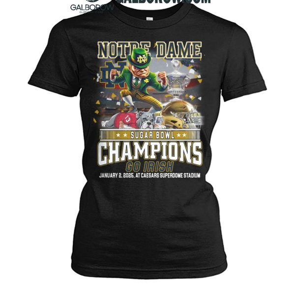 Notre Dame Fighting Irish Champions Allstate Sugar Bowl 2025 Go Irish T Shirt