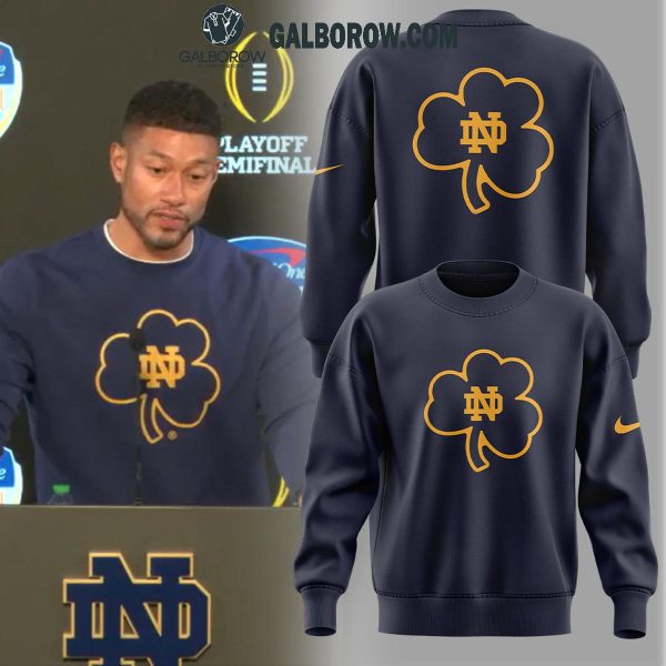 Notre Dame Fighting Irish Coach Marcus Freeman Clover 2025 Hoodie T-Shirt