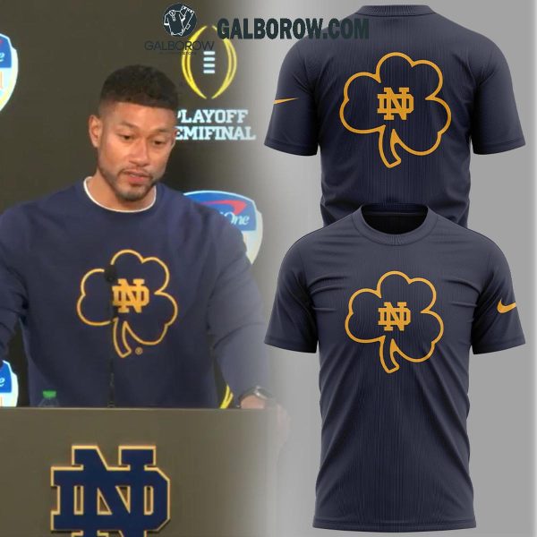 Notre Dame Fighting Irish Coach Marcus Freeman Clover 2025 Hoodie T-Shirt