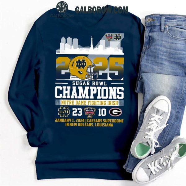 Notre Dame Fighting Irish Sugar Bowl 2025 Vicotory Hoodie T-Shirt