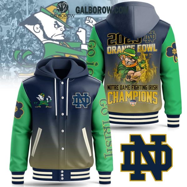 Notre Dame Football 2025 Orange Bowl Champions Baseball Jacket