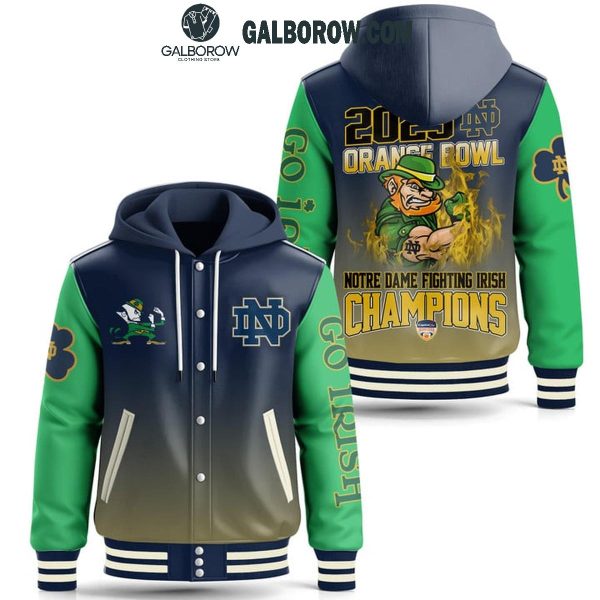 Notre Dame Football 2025 Orange Bowl Champions Baseball Jacket