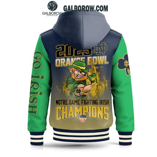 Notre Dame Football 2025 Orange Bowl Champions Baseball Jacket