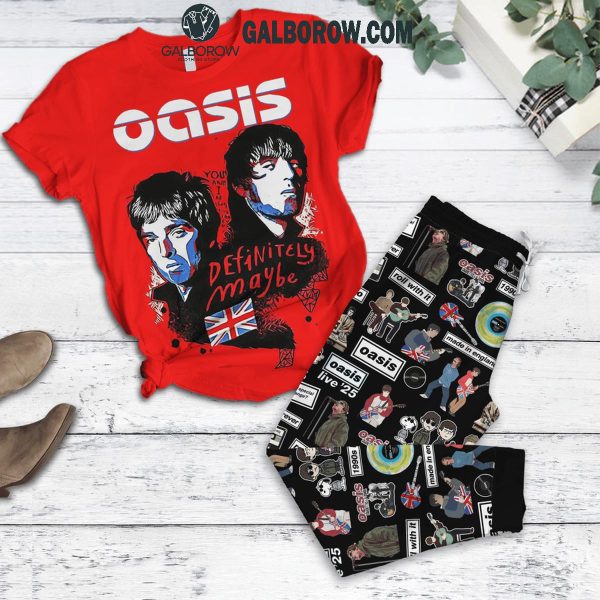 Oasis Definitely Maybe 2025 Fleece Pajamas Set