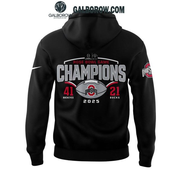 Ohio State Buckeyes Beat Ducks 2025 Rose Bowl Champions Hoodie T-Shirt