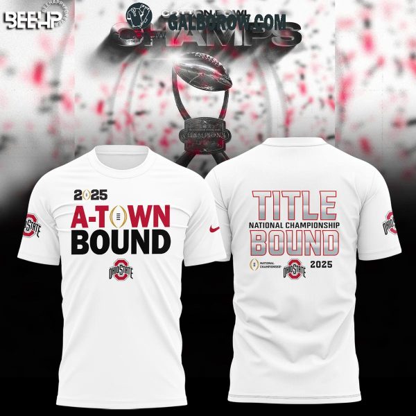 Ohio State Buckeyes College Football Playoff 2025 Cotton Bowl Champions Hoodie T-Shirt White