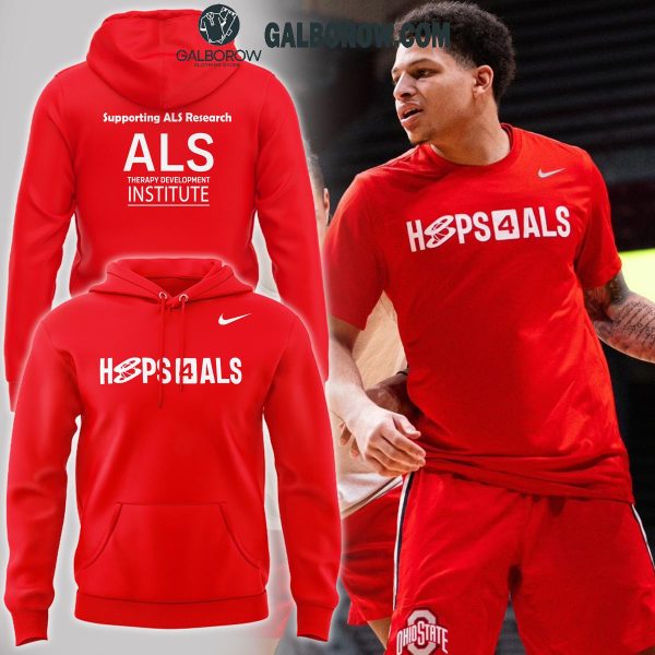 Ohio State Buckeyes Hoops4ALS Ohio State Hoops Football 2025 Hoodie T-Shirt