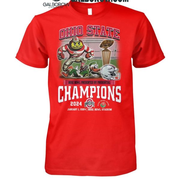 Ohio State Buckeyes Rose Bowl Presented By Prudential Champions 2024 T Shirt