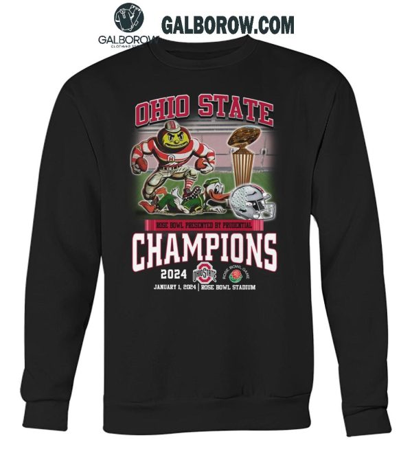 Ohio State Buckeyes Rose Bowl Presented By Prudential Champions 2024 T-Shirt