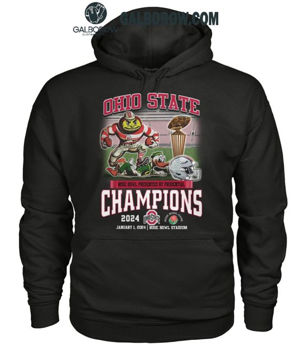 Ohio State Buckeyes Rose Bowl Presented By Prudential Champions 2024 T-Shirt