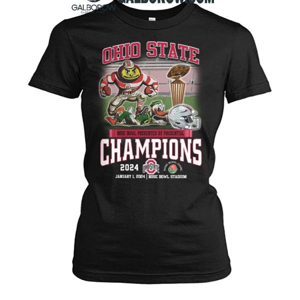 Ohio State Buckeyes Rose Bowl Presented By Prudential Champions 2024 T Shirt