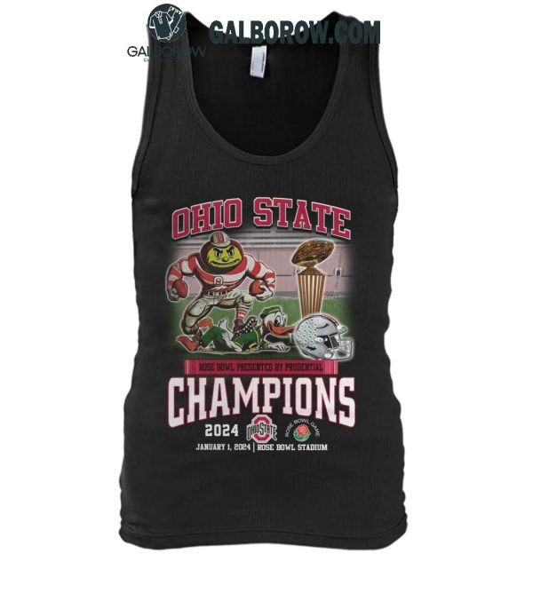 Ohio State Buckeyes Rose Bowl Presented By Prudential Champions 2024 T-Shirt