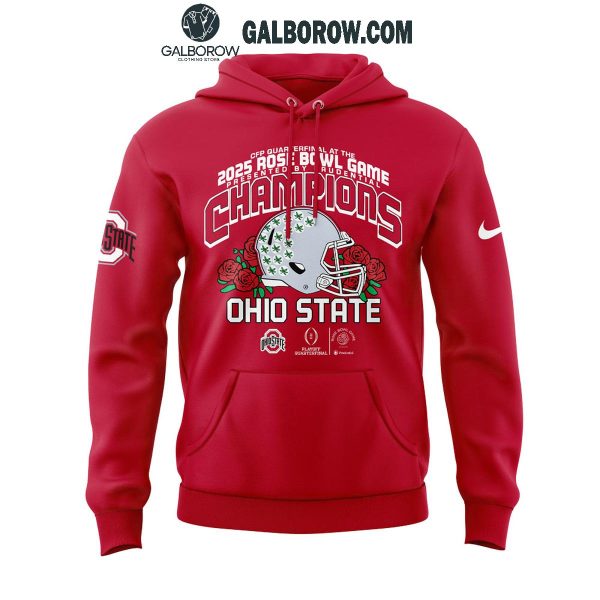 Ohio State Buckeyes True Football 2025 Rose Bowl Champions Hoodie T-Shirt