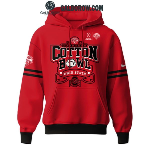 Ohio State Football Cotton Bowl Champions Go Buckeyes 2025 Hoodie T-Shirt Red