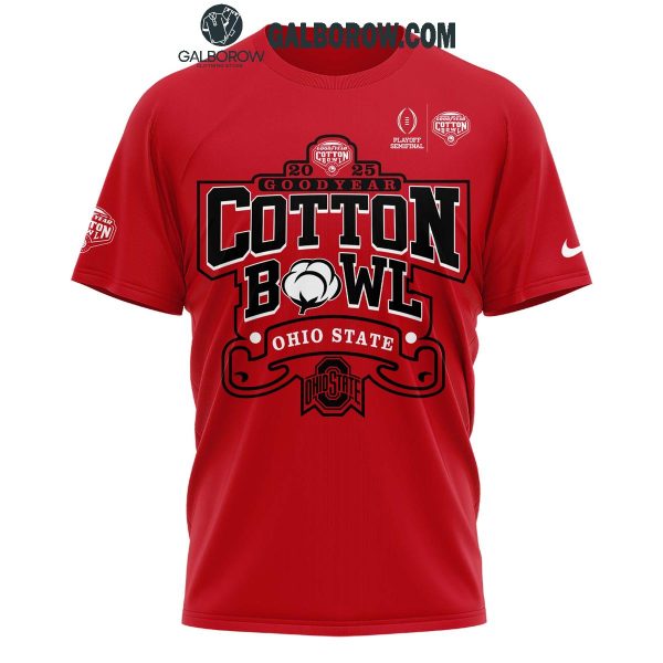 Ohio State Football Cotton Bowl Champions Go Buckeyes 2025 Hoodie T-Shirt Red