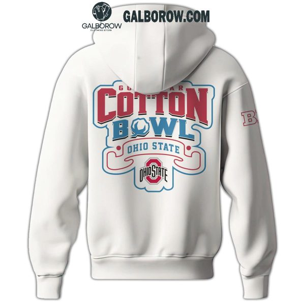 Ohio State Football Cotton Bowl Champions Go Buckeyes 2025 White Hoodie T-Shirt