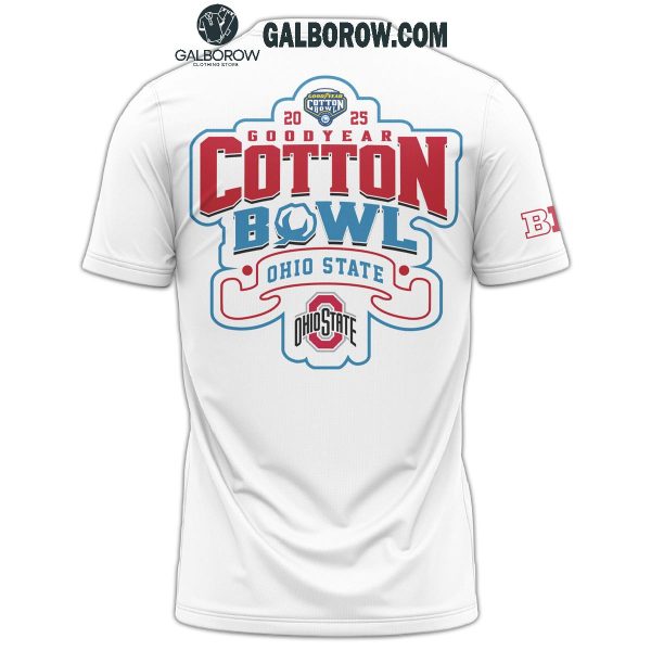 Ohio State Football Cotton Bowl Champions Go Buckeyes 2025 White Hoodie T-Shirt