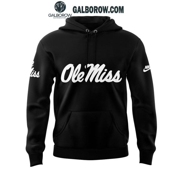 Ole Miss Rebels Football Champs New Season 2025 Full Black Hoodie T-Shirt