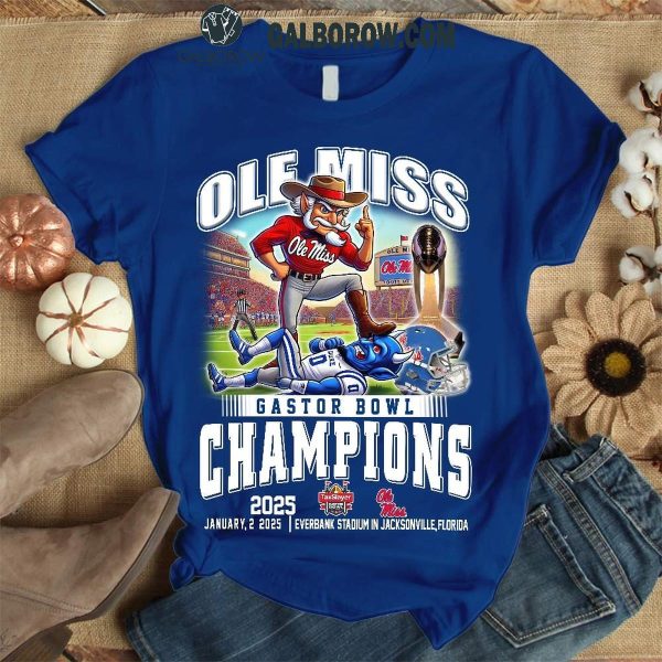 Ole Miss Rebels Gastor Bowl Champions 2025 T Shirt