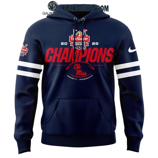 Ole Miss Rebels Gator Bowl Champions 2025 Navy Hoodie