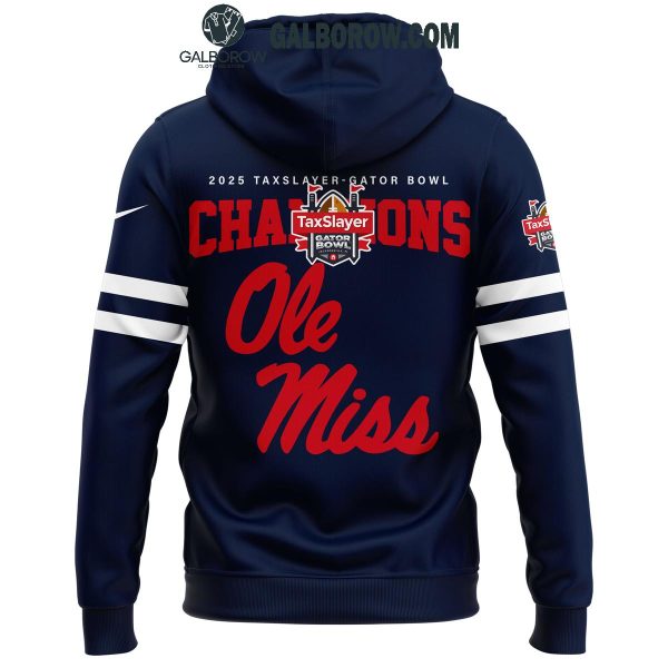 Ole Miss Rebels Gator Bowl Champions 2025 Navy Hoodie