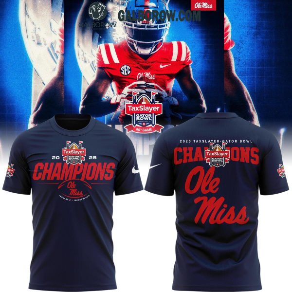 Ole Miss Rebels Gator Bowl Champions 2025 Navy Hoodie