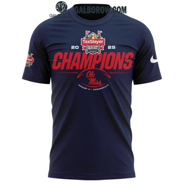 Ole Miss Rebels Gator Bowl Champions 2025 Navy Hoodie