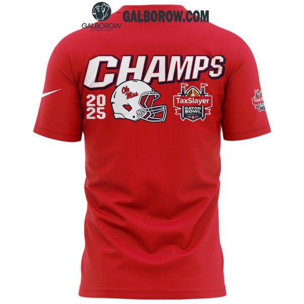 Ole Miss Rebels Gator Bowl Champions 2025 Red Hoodie