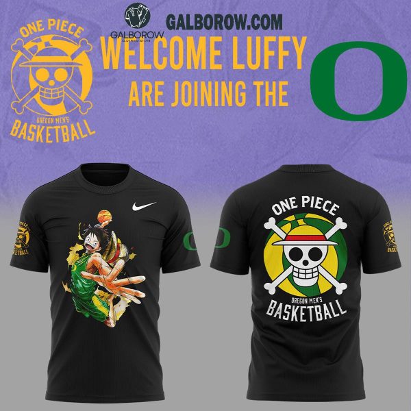 Oregon Ducks 2025 One Piece Oregon Men’s Basketball Luffy Hoodie T-Shirt