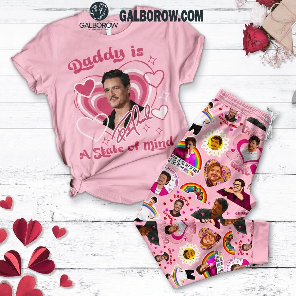 Pedro Pascal Daddy Is A State Of Mind Fleece Pajamas Set