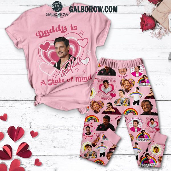 Pedro Pascal Daddy Is A State Of Mind Fleece Pajamas Set