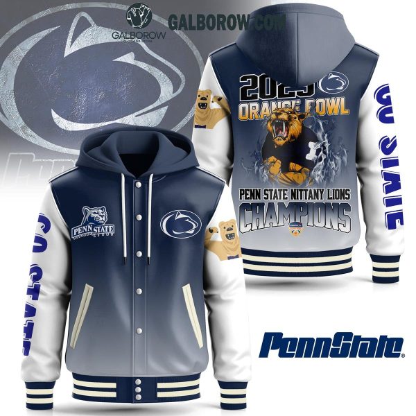 Penn State Football 2025 Orange Bowl Champions Nittany Lions Baseball Jacket