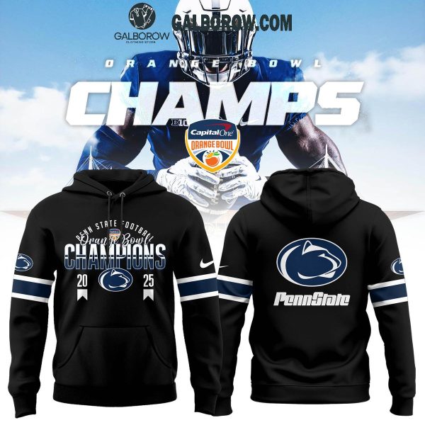 Penn State Nittany Lions 2025 Champions Black Hoodie T Shirt