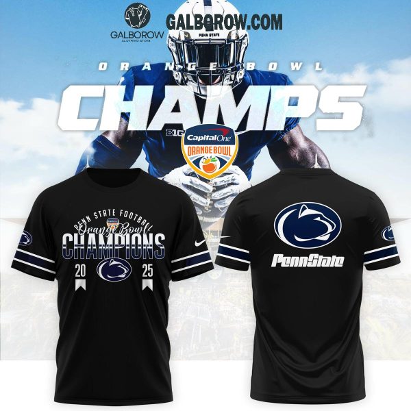 Penn State Nittany Lions 2025 Champions Black Hoodie T Shirt