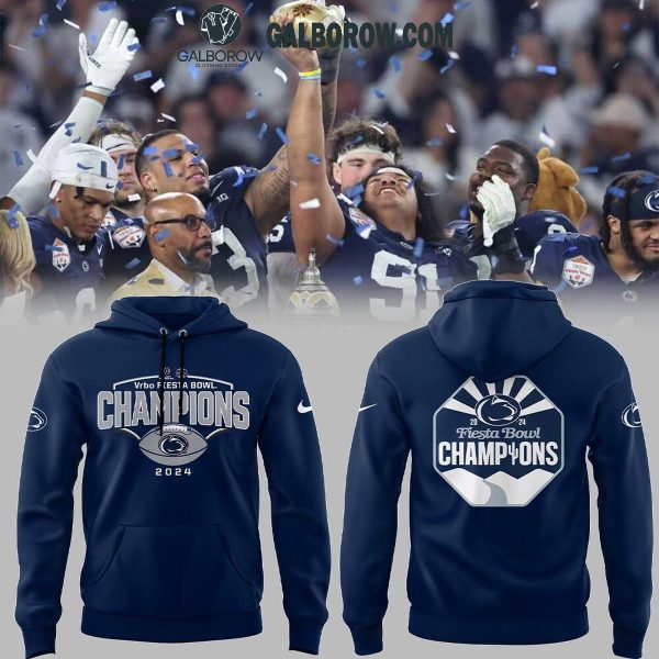 Penn State Vrbo Fiesta Bowl Champions Navy Hoodie T Shirt