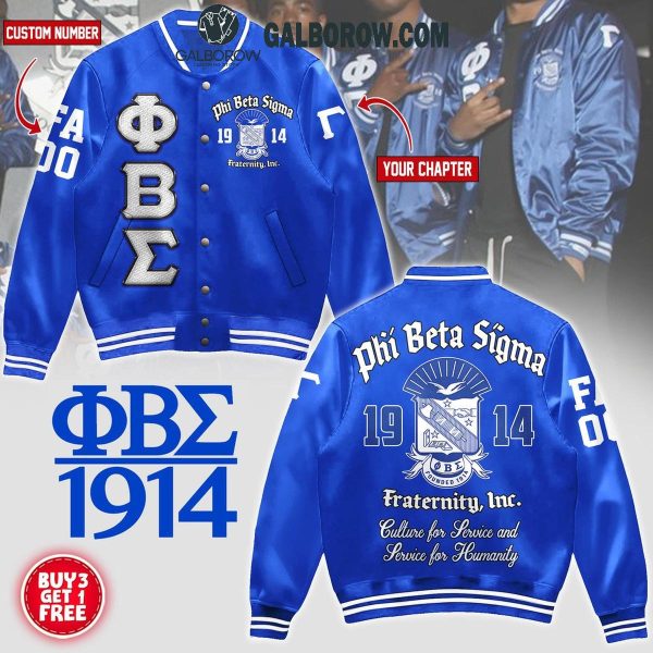 Phi Beta Sigma 1914 Culture For Service And Service For Humanity Baseball Jacket