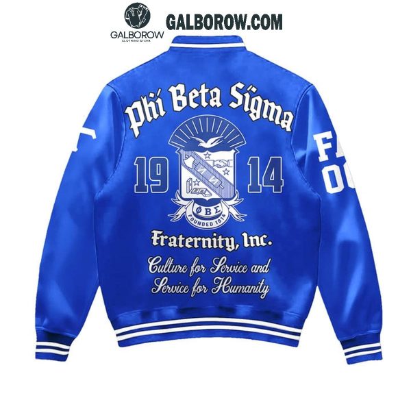 Phi Beta Sigma 1914 Culture For Service And Service For Humanity Baseball Jacket