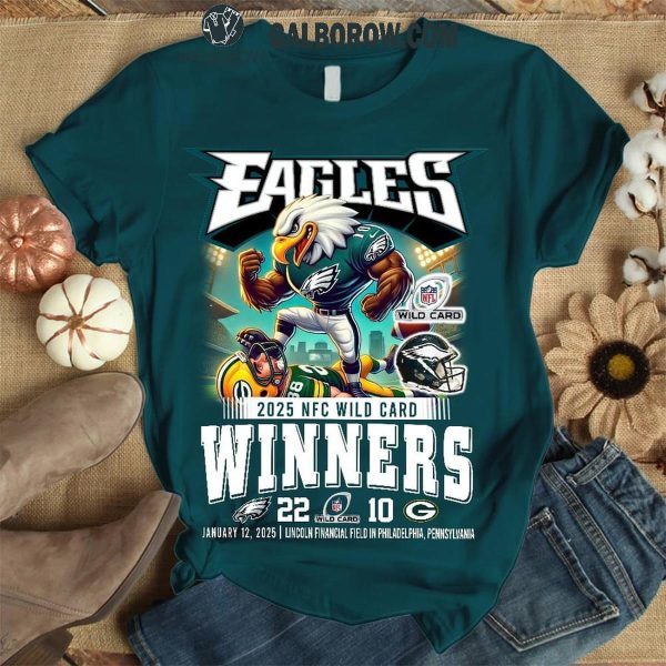 Philadelphia Eagles 2025 NFC Wild Cards Winner Beat Green Bay T-Shirt