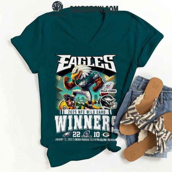 Philadelphia Eagles 2025 NFC Wild Cards Winner Beat Green Bay T-Shirt