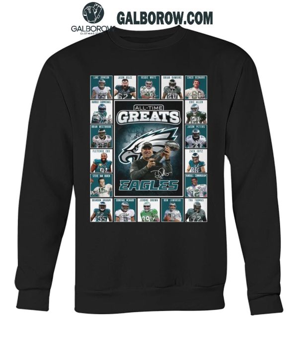 Philadelphia Eagles All-Time Greats Of The Eagles Football 2025 T-Shirt