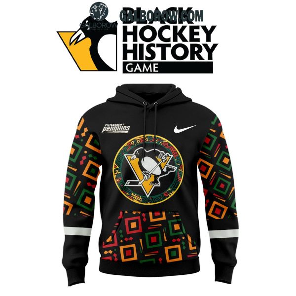 Pittsburgh Penguins 2025 Black History Month Black Hockey History Hoodie T-Shirt